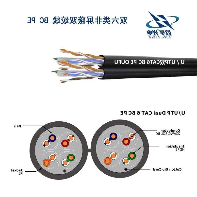 吴忠市U/UTP6类双4对非屏蔽室外电缆(23AWG)