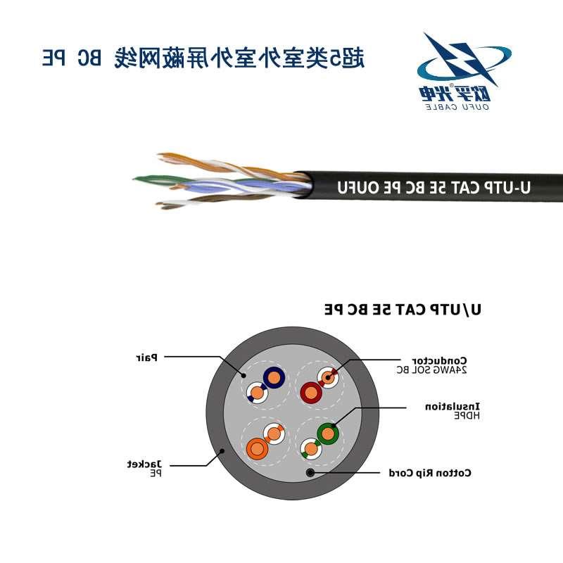 吴忠市U/UTP超5类4对非屏蔽室外电缆(23AWG)